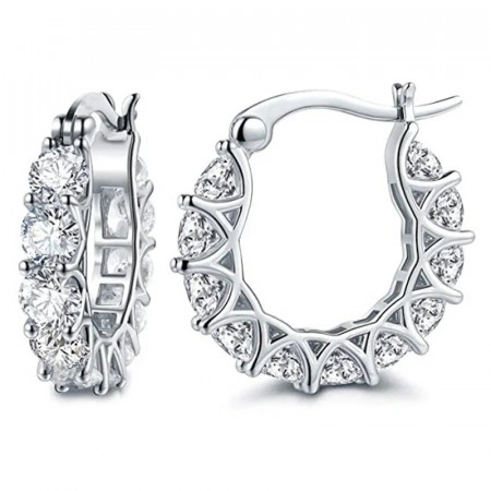 AVI Jewels Rio earrings silver/clear