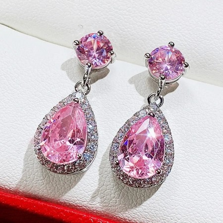 AVI Jewels Zoe earrings silver/pink