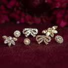 Petite Antoinette Bow earrings gold thumbnail