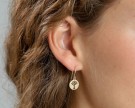 Pilgrim ELIN resirkulerte coin øredobber gullbelagt thumbnail