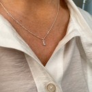 SNÖ CAMILLE SMALL PENDANT NECKLACE SILVER/CLEAR PÅ NAKKEN thumbnail