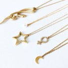 Edblad Bright night moon necklace gold thumbnail