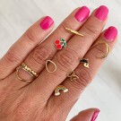 14K gullbelagte Hedda mini hoops thumbnail