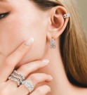 Lily and Rose Laurel cuff earring - Silver thumbnail