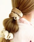 JBX velour scrunchie light beige thumbnail