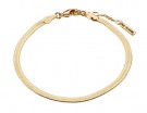JOANNA resirkulert flatt snake chain armbånd, gullbelagt thumbnail