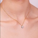 Petite Moon necklace silvershade gold thumbnail