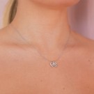 Petite Antoinette bow necklace silver thumbnail