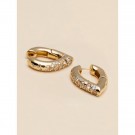 YLVA LI Hermes hoops Crystal/Champagne thumbnail