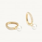 Lily and Rose Petite Kennedy hoops earrings - Ivory pearl (Gold) thumbnail