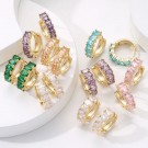 AVI Jewels Breeze earrings gold/pink thumbnail