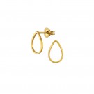 Aqua teardrop earring gold thumbnail