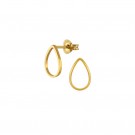 Aqua teardrop earring gold thumbnail