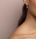 Lily and Rose Petite Kennedy hoops earrings - Ivory pearl (Silver) thumbnail