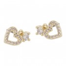 Snö of Sweden Nisi heart earrings gold  thumbnail
