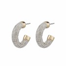 SNÖ Wednesday big oval earring gold/clear hoops thumbnail