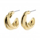 Pilgrim Courageous huggie hoop earrings goldplated thumbnail