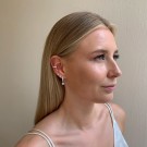 SNÖ Luire cuff earring set silver/clear thumbnail