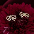 Petite Antoinette Bow earrings gold thumbnail