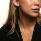 Snö of Sweden Amsterdam double chain necklace gold  thumbnail
