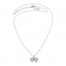 Petite Antoinette bow necklace silver thumbnail