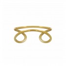 Gaia gold double line ring thumbnail