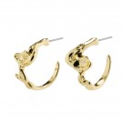 Pilgrim Tess organic shaped hoop earrings goldplated thumbnail