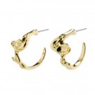 Pilgrim Tess organic shaped hoop earrings goldplated thumbnail