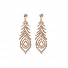 Hollywood star swarovski gold/champagne earrings thumbnail