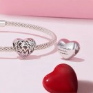 Always in my heart- JBX charm i sølv thumbnail