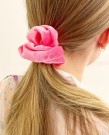 JBX velour scrunchie neon pink thumbnail