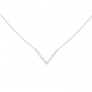 Strict sparkling V necklace silver thumbnail