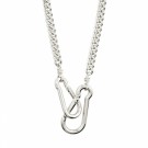 Pilgrim Hopeful carabiner curb chain necklace silverplated thumbnail