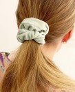 JBX velour scrunchie sage green thumbnail