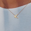 Dove necklace small gold thumbnail