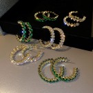 AVI Jewels Aruba hoops gold/emerald thumbnail