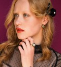 Lily and Rose Coco rose ring - Jet / ivory pearl 18mm thumbnail
