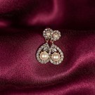 Petite Sofia pearl earrings gold thumbnail