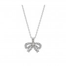 Petite Antoinette bow necklace silver thumbnail