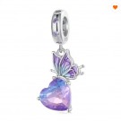 Crystal Heart - JBX Charm/anheng i 925 sterling sølv og cubic zirconia thumbnail