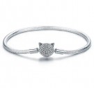 JBX CAT Sølv & Cubic Zirconia armbånd, meget elegant og perfekt til våre charms. thumbnail
