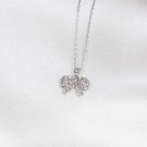 Petite Antoinette bow necklace silver thumbnail