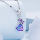Crystal Heart - JBX Charm/anheng i 925 sterling sølv og cubic zirconia thumbnail