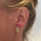 Hamsa hand earrings rose gold edition thumbnail