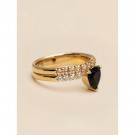 YLVA LI Venus ring - Noir / champagne thumbnail