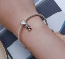 Love Bear - JBX charm i 925 sterling sølv og vakker cubic zirconia sten. thumbnail
