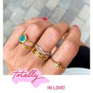 14k gold plated Always and forever ring thumbnail