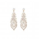 Hollywood star swarovski gold/clear earrings thumbnail