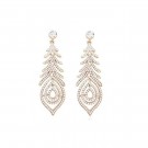 Hollywood star swarovski gold/clear earrings thumbnail