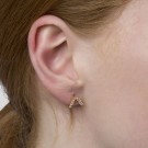 Strict sparkling V earrings gold thumbnail